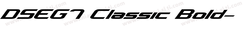 DSEG7 Classic Bold字体转换